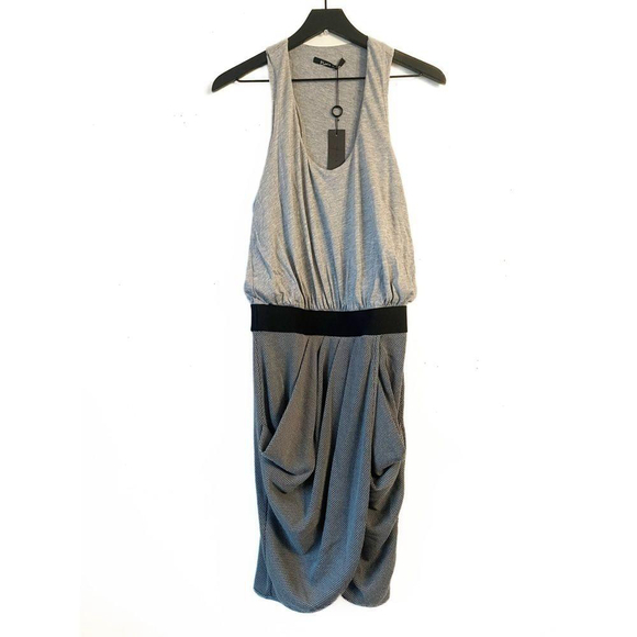 Black Halo Color Block Tank Dress Gray - Picture 1 of 10